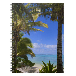 Cuaderno Playa bordeada de palmeras Islas Cook 2