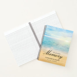 Cuaderno Playa conmemorativa o funeral Océano