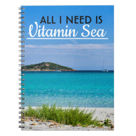 Cuaderno Playa de arena blanca con agua turquesa y agua vit