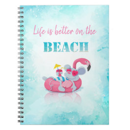 Cuaderno Playa de estilo con el ratón suave