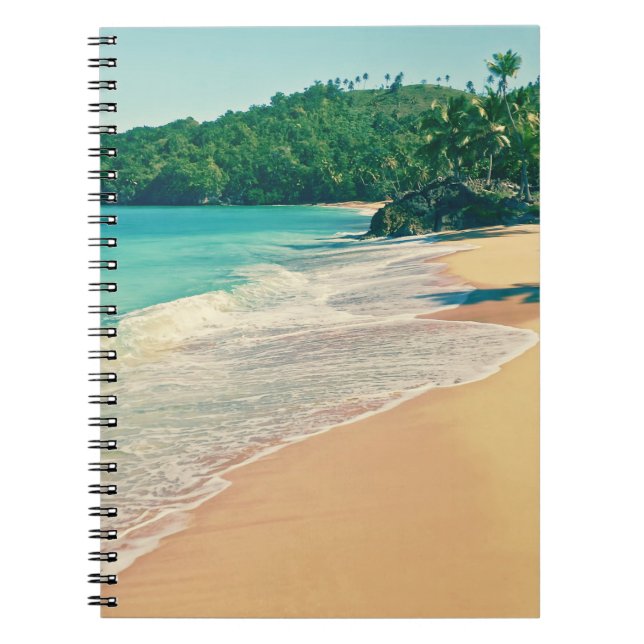 Cuaderno Playa de Isla Tropical Tranquila (Frente)
