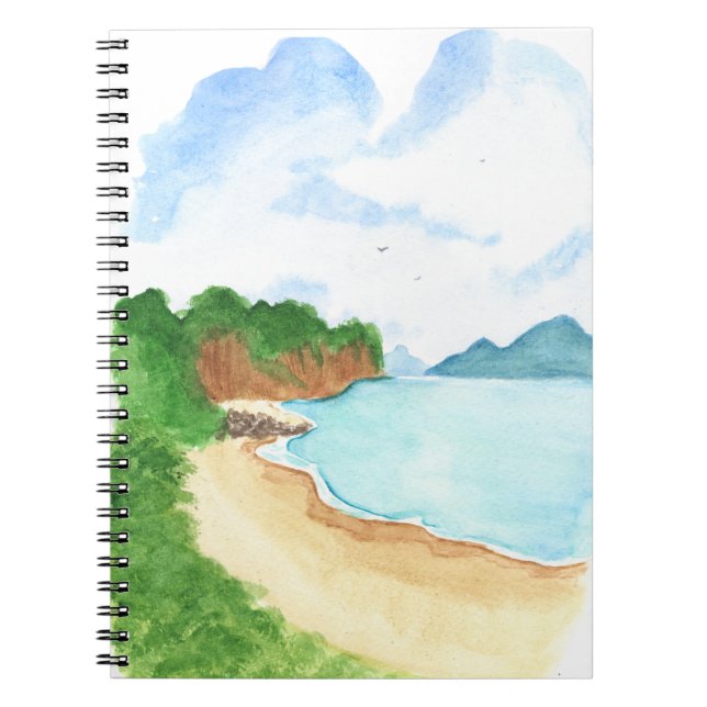 Cuaderno Playa de la costa marina  (Frente)
