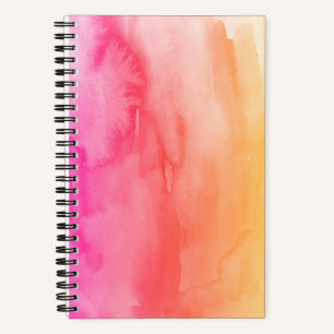 Cuaderno Playa de patrón de textura de pintura arcoiris