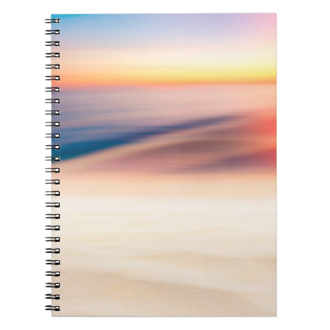 Cuaderno Playa de sol tropical borrosa con luz solar bokeh  (Frente)