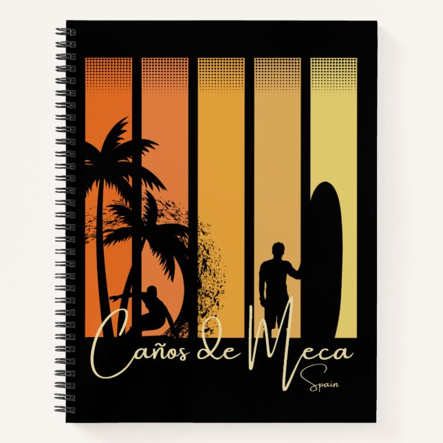 Cuaderno Playa de surf Canos de Meca España (Anverso)