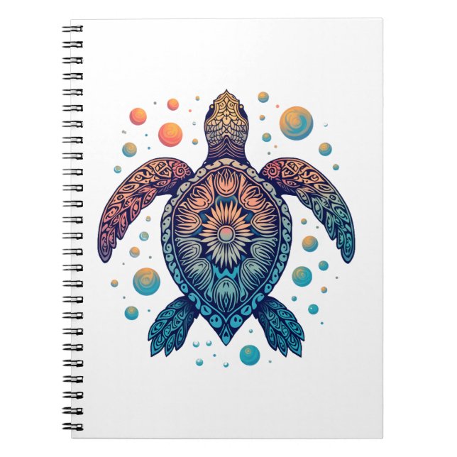 Cuaderno Playa de vacaciones de Hawái para la tortuga marin (Frente)