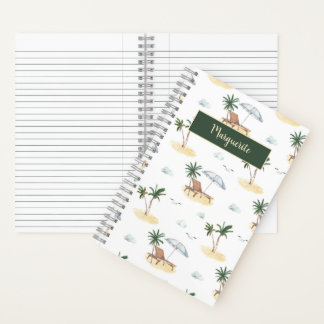 Cuaderno Playa de vacaciones tropicales