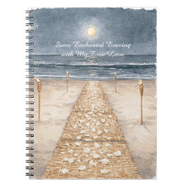Cuaderno Playa del Océano Encantada Noche
