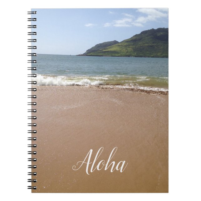 Cuaderno Playa del Océano Kauai Hawaii (Frente)