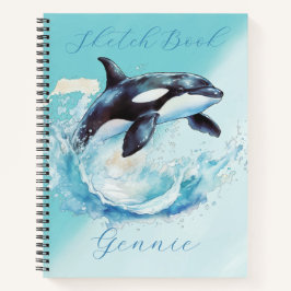 Cuaderno Playa del Océano Ocra azul y blanco Náutica