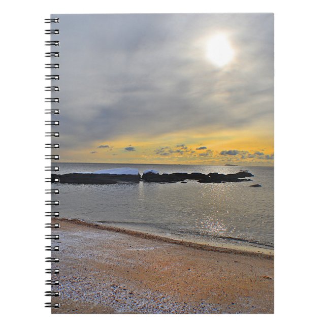 Cuaderno Playa En Bloc De Notas De Invierno (Frente)