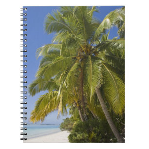 Cuaderno Playa en la isla de One Foot, Aitutaki, Islas Cook