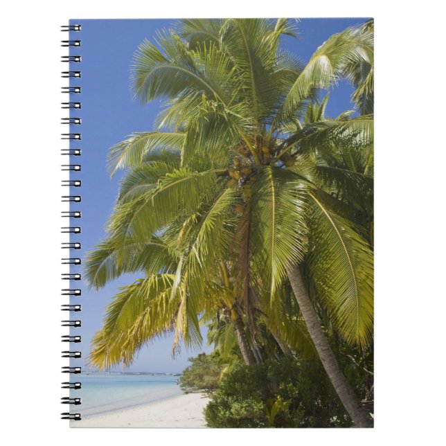 Cuaderno Playa en la isla de One Foot, Aitutaki, Islas Cook (Frente)