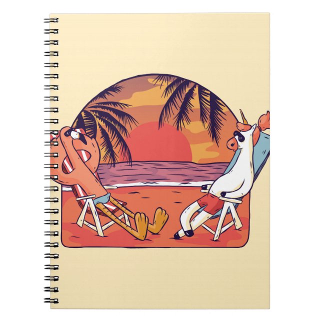 Cuaderno Playa Flamingo de Unicorn (Frente)