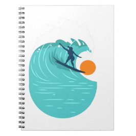 Cuaderno Playa fRetro Vintage Surfer