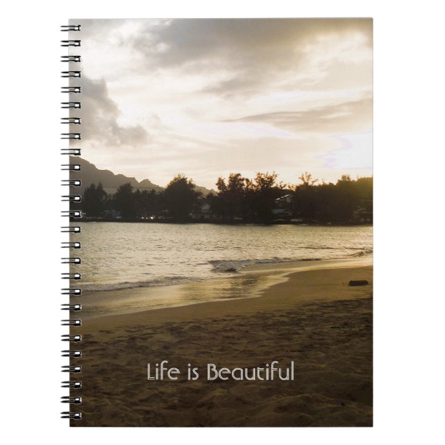 Cuaderno Playa Kauai (mi fotografía) (Frente)