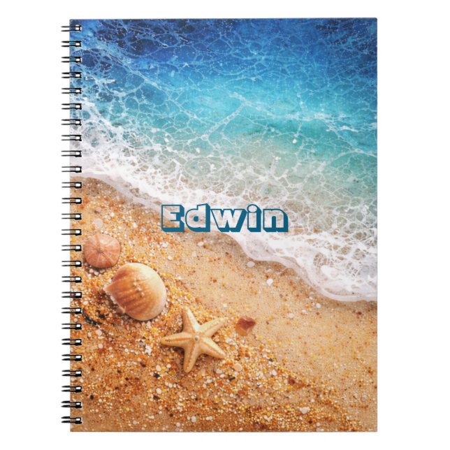 Cuaderno Playa Nombre Personalizado  (Frente)
