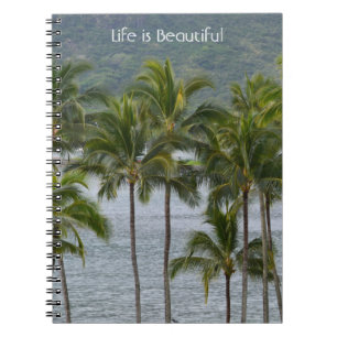 Cuaderno Playa Palmeras Tropicales Kauai (mi fotografía)