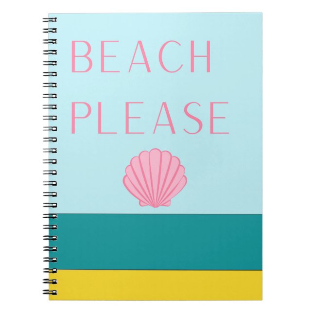 Cuaderno Playa por favor Minimalista (Frente)