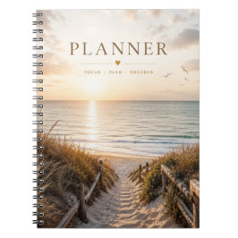 Cuaderno Playa Simple al Atardecer 