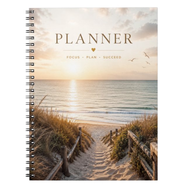 Cuaderno Playa Simple al Atardecer  (Frente)