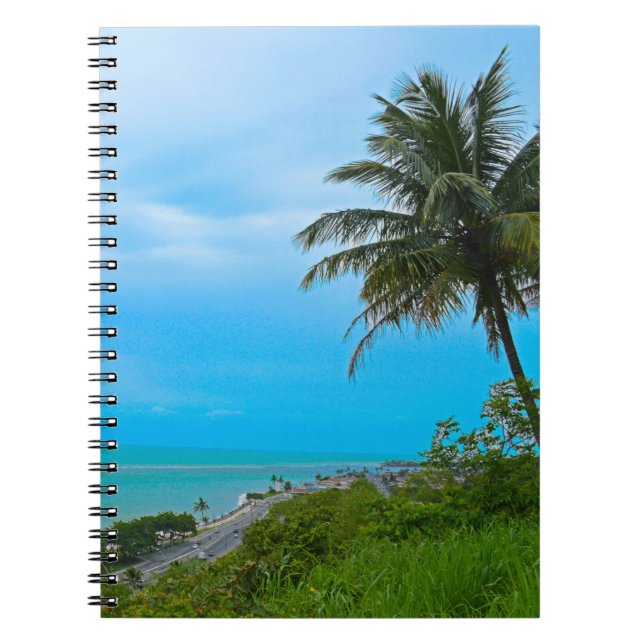 Cuaderno Playa tranquila con cocoteros (Frente)