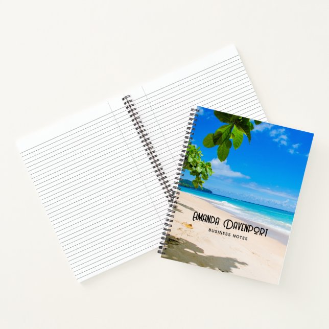 Cuaderno Playa tropical de arena y surf (Interior)
