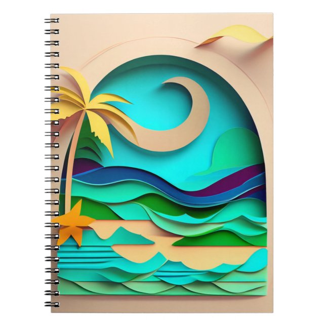 Cuaderno Playa Tropical De Papercraft 3 (Frente)