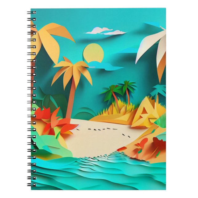Cuaderno Playa Tropical De Papercraft 3 (Frente)