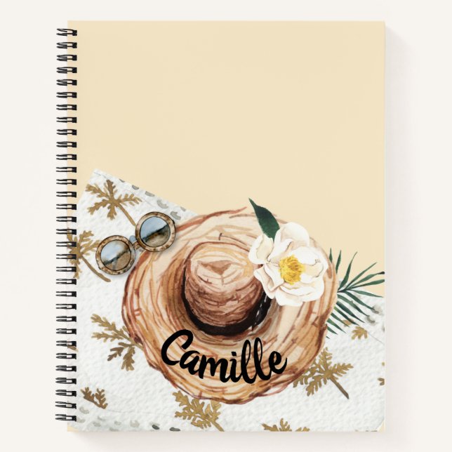 Cuaderno Playa tropical personalizada (Anverso)