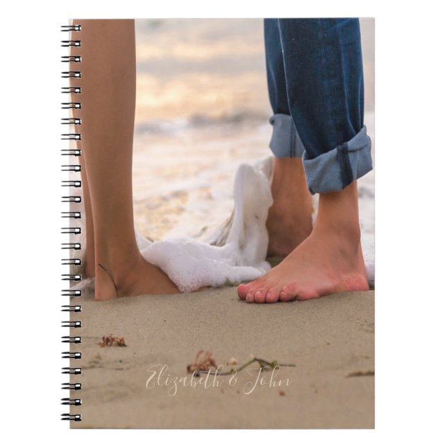 Cuaderno Playa Tropical,Pies,Olas -Personalizado (Frente)