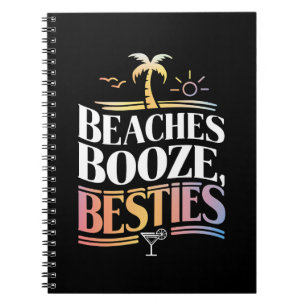 Cuaderno Playas, alcohol y amigas árbol de coco verano