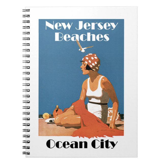 Cuaderno Playas de Nueva Jersey ~ Ciudad del Océano (Frente)