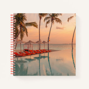 Cuaderno Playas tropicales Playa y piscina tropical de Ma