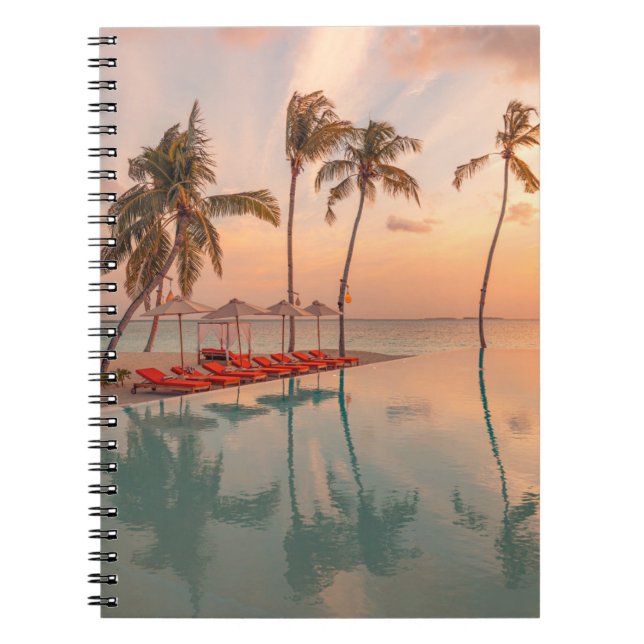 Cuaderno Playas tropicales | Playa y piscina tropical de Ma (Frente)