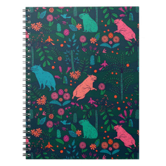 Cuaderno Playful Capybara in the Forest – Tropical Seamless