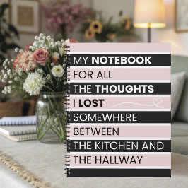 Cuaderno Playful Pink & Black Stripes