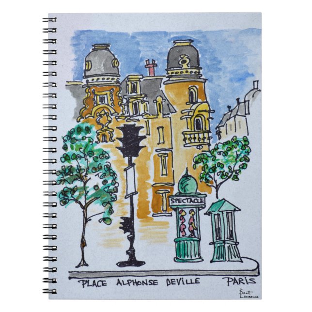 Cuaderno Plaza Alphonse Deville | París, Francia (Frente)