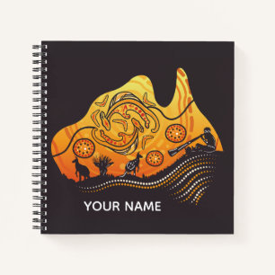 Cuaderno Plaza de arte aborigen de Australia