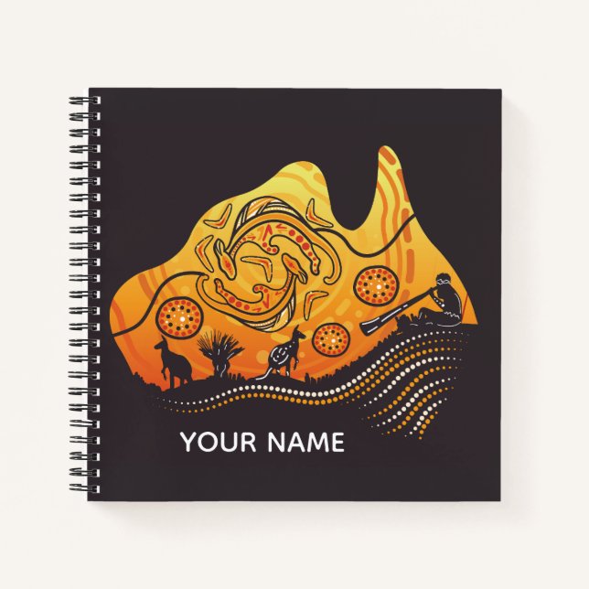 Cuaderno Plaza de arte aborigen de Australia (Anverso)
