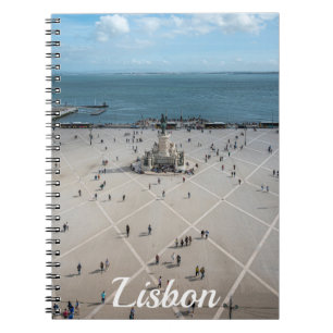 Cuaderno Plaza de Comercio desde arriba en Lisboa, Portugal