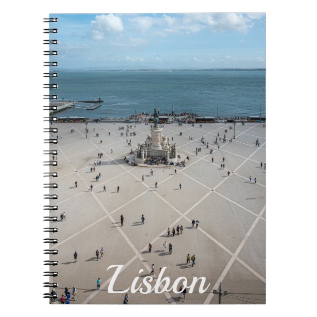 Cuaderno Plaza de Comercio desde arriba en Lisboa, Portugal (Frente)