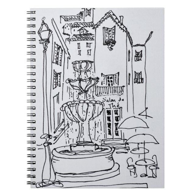 Cuaderno Plaza de la Fuente | Grasse, Francia (Frente)