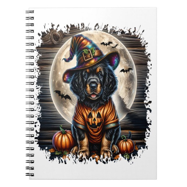 Cuaderno Plaza Halloween de Setter Dog (Frente)