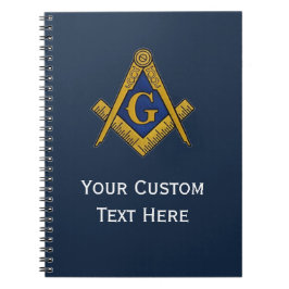 Cuaderno Plaza Masónica de Regalos Freemason y Azul de brúj