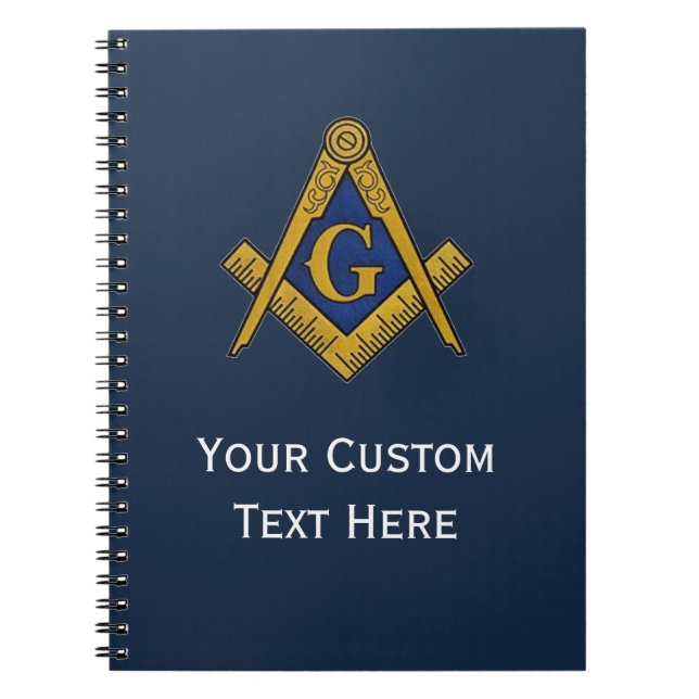 Cuaderno Plaza Masónica de Regalos Freemason y Azul de brúj (Frente)