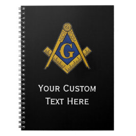 Cuaderno Plaza Masónica de Regalos Freemason y negro de brú