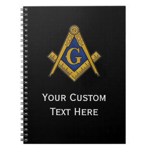 Cuaderno Plaza Masónica de Regalos Freemason y negro de brú