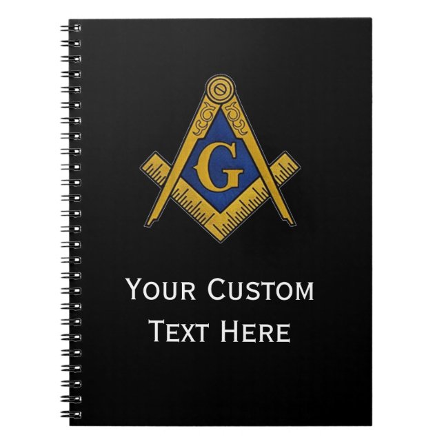 Cuaderno Plaza Masónica de Regalos Freemason y negro de brú (Frente)