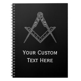 Cuaderno Plaza Masónica de Regalos Freemason y negro de brú